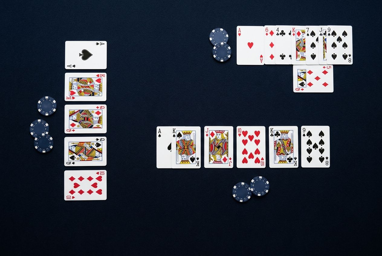 Simple educational poker diagram of suited, offsuit, and pocket pair hand families
