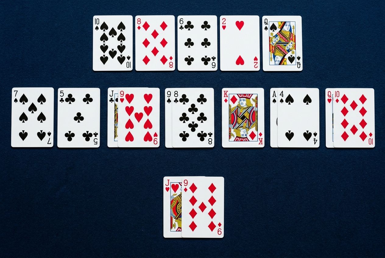 Simple educational poker diagram of blocker-based river bluff selection