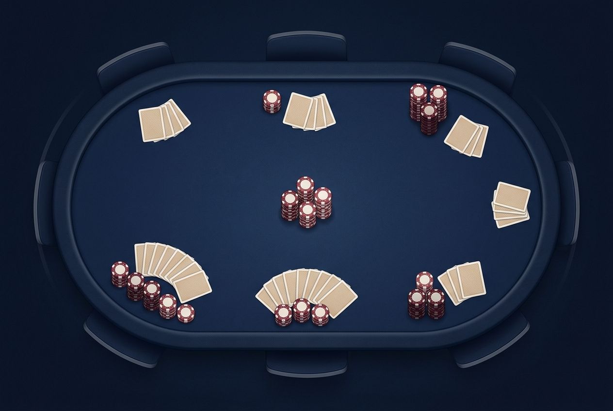 Simple educational poker diagram of starting hand value changing by position